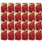 Wrapables House Shaped Gift Boxes with Ribbons for Weddings, Housewarming, Cookies, Candies, Treats, Party Favors (Set of 24), Red